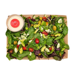 House Salad with mixed Leaves, Avocado, Tomato and Olives